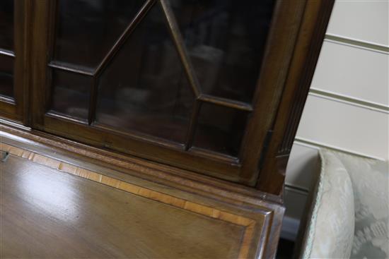 An Edwardian bureau bookcase, 80cm